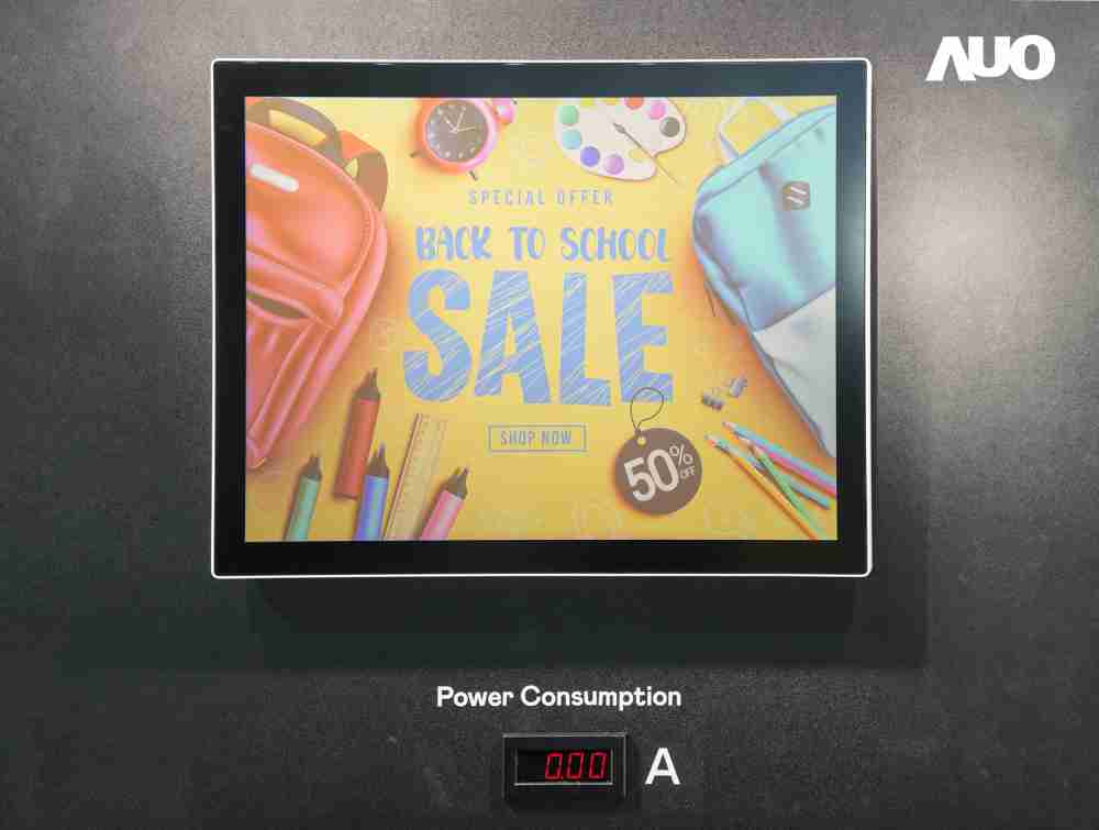 尊龙z6展示胆固醇液晶超低耗能户外全彩显示器，，，，ChLC（胆固醇液晶）以双稳态技术使静态显示零功耗，，具省电、、、、高彩度、、环保的特性，，，还整合软硬件系统解决方案，，可透过单一云端平台管理